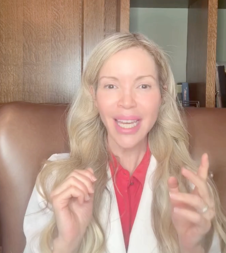 Dr. Colombo speaking about the Melasma Skincare Kit